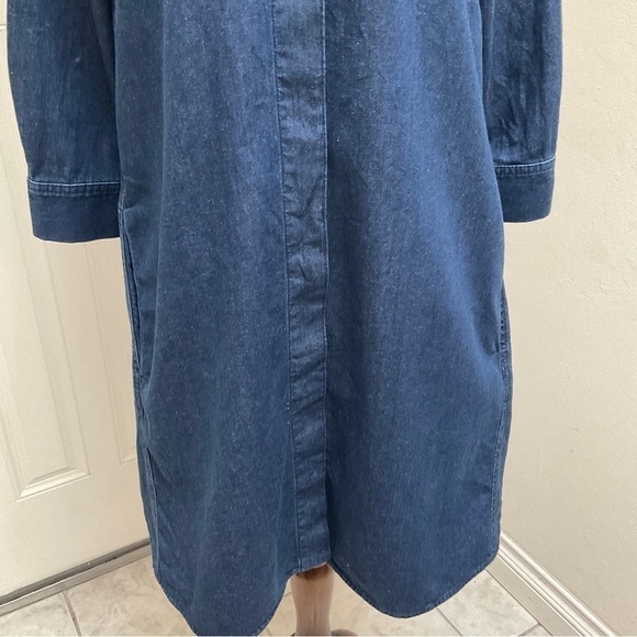 COS Denim V-Neck Buttoned Down Dress Size 2 - Picture 5 of 14